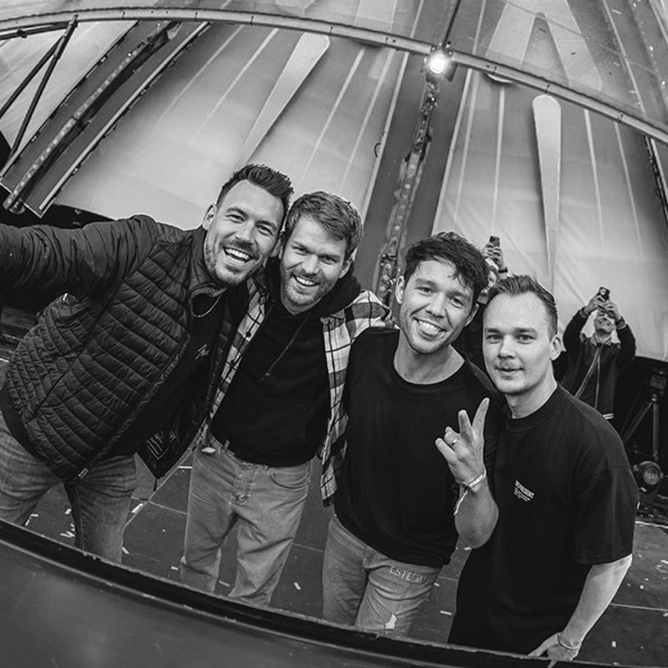 Michael Avenue (Topmodelz) performing live at a festival stage with Atmozfears and Adrenalize.